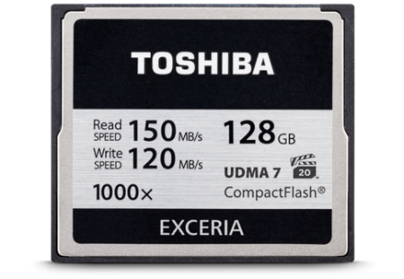 Cartão Toshiba Exceria Compact Flash 128GB - 1000x - 150mb/s  CF-128GTGI(8 - ONBIT