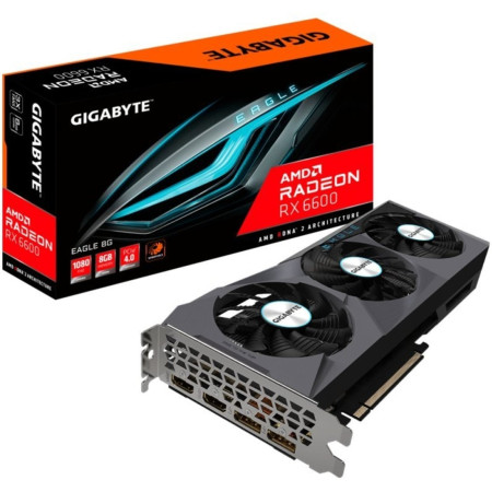 Placa Gráfica Gigabyte AMD Radeon RX 6600 Eagle 8GB  GV-R66EAGLE-8GD - ONBIT