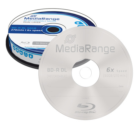 BD-R 50GB 6X Mediarange Blu-Ray - Pack 10  MR507 - ONBIT
