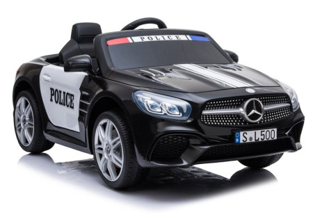 Carro Elétrico Mercedes SL500 Polícia 12V Bateria c/ Comando Preto   - ONBIT