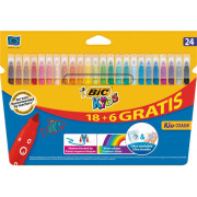 Marcadores Coloridos de Felcro BIC Kids 24 Cores   - ONBIT