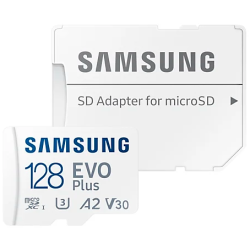 Cartão Micro SD XC 128GB Samsung Evo Plus- Class 10 - 130mb/s