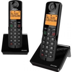 Telefone Fixo Alcatel S280 Duo EWE Preto
