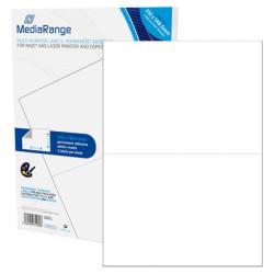 Etiquetas Adesivas Permanentes Mediarange - 210 x 148.5mm (100 un)  MRINK141 - ONBIT