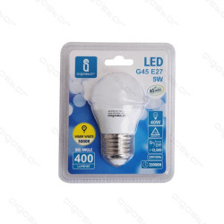 Lâmpada LED E27 5W 6400K Luz Fria 425 Lúmens A5 G45 Aigostar   - ONBIT