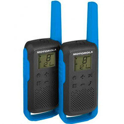 Walkie Talkie Motorola TLKR T62 (16 Canais, 8Km) Azul - Pack 2