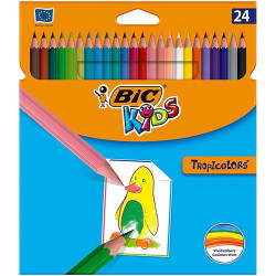 Lápis de Cor 18cm BIC Kids Tropicolors 24 unidades   - ONBIT