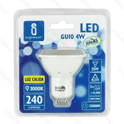 Lâmpada LED A5 GU10 6W 3000K Luz Quente 390 Lúmens Aigostar   - ONBIT