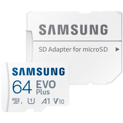 Cartão Micro SD XC 64GB Samsung Evo Plus- Class 10 - 130mb/s