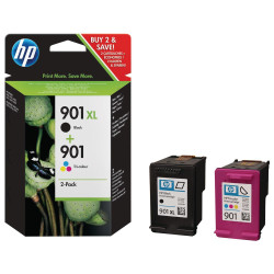 HP 901 XL Combo-pack Preto / Tri-color Original (SD519AE)   - ONBIT