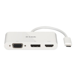 Adaptador D-Link USB-C p/ HDMI / VGA / Display Port DUB-V310