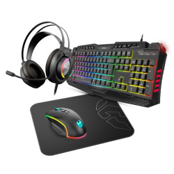Teclado + Rato + Headset + Tapete Krom Kritic RGB Rainbow Gaming Kit  NXKROMKRITICPT - ONBIT