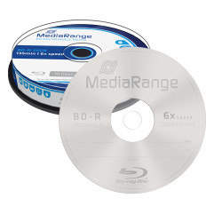 BD-R 25GB 6X Mediarange Blu-Ray - Pack 10  MR499 - ONBIT