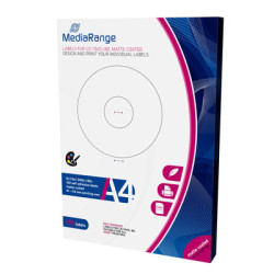 Etiquetas Mediarange para CD/DVD/Bluray MATTE 41-118mm (Pack 100 Folhas)  MRINK131 - ONBIT