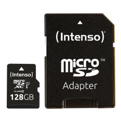 Cartão Memoria MIcro SD UHS-I Intenso Premium 128GB c/ Adaptador