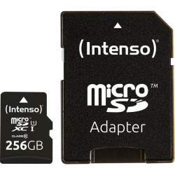 Cartão Memoria MIcro SD UHS-I Intenso Premium 256GB c/ Adaptador