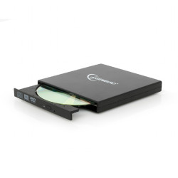 Gravador DVD Externo USB Gembird DVD-RW Slim Preto  DVD-USB-02 - ONBIT