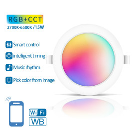 Downlight LED Inteligente Wifi 15W RGB+CCT 145mm Aigostar App